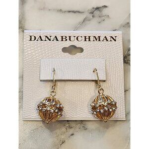 Dana Buchman Gold-Tone Crystal Ball Drop Earrings